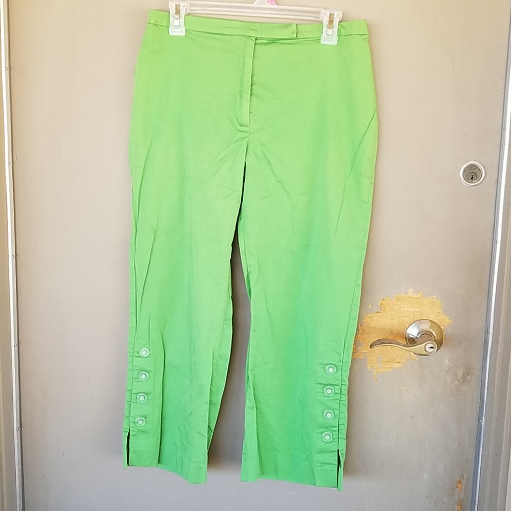Yves Cossette Depreche Mode Green Capris Pants